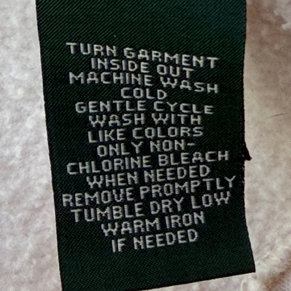 Ralph Lauren Sherpa Shawl Collar Fleece Blazer Jacket Women SZ PM Duffle Button‎ - Picture 9 of 13